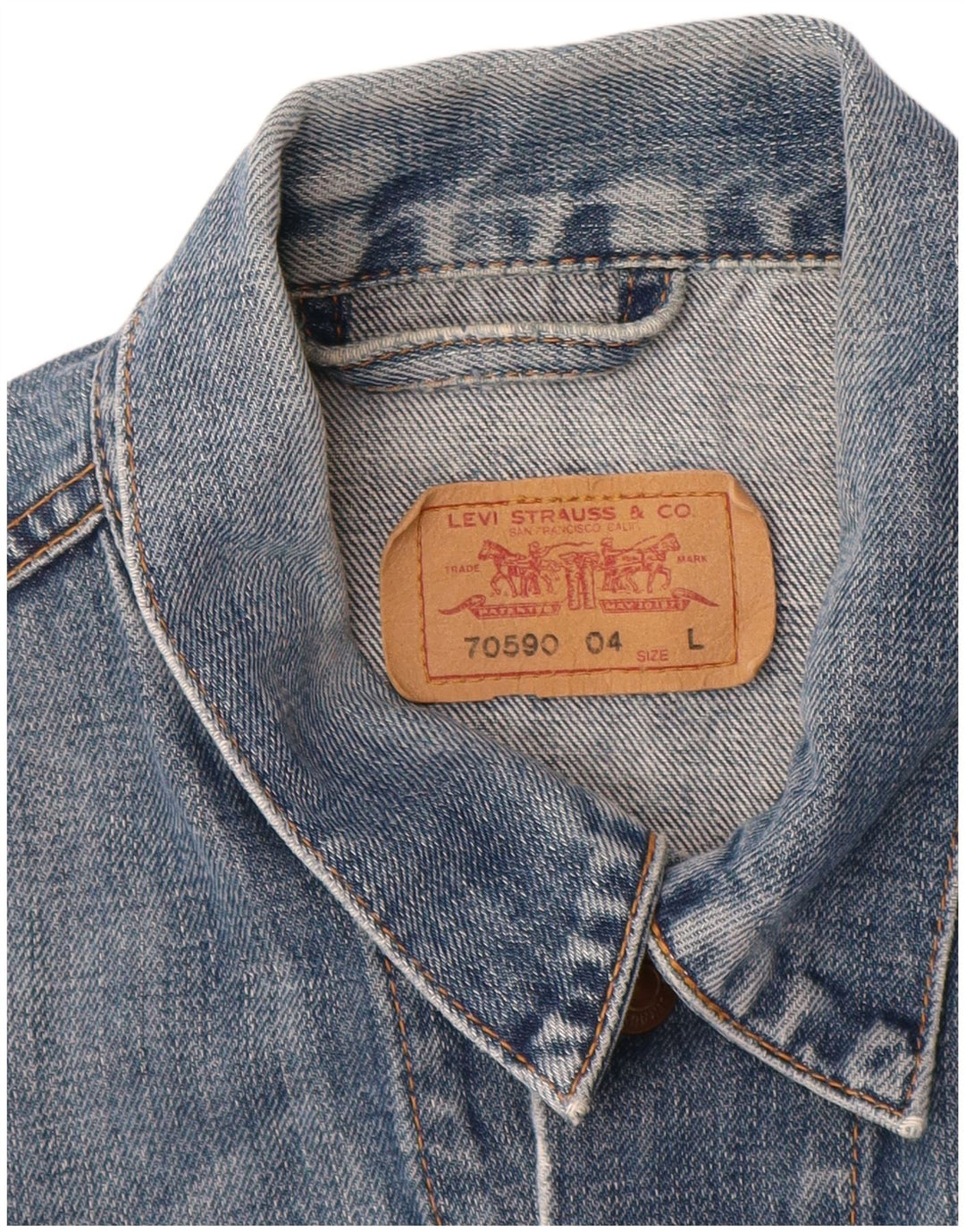 Giacca di jeans da donna LEVI'S UK 14 grande cotone blu