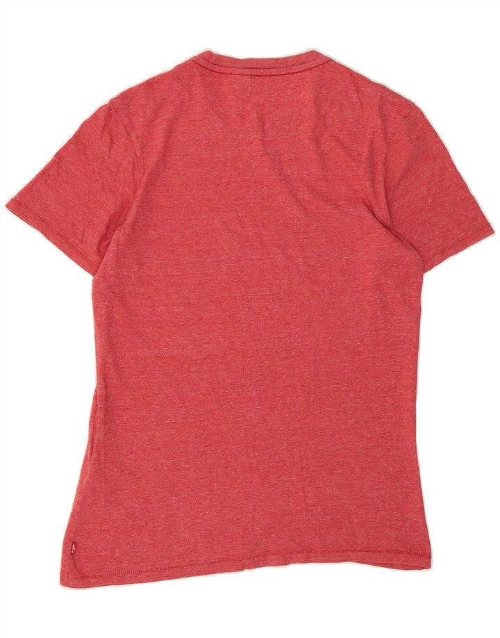 LEVI'S Mens Graphic T-Shirt Top Small Red Flecked Cotton Vintage Levi's and Second-Hand Levi's from Messina Hembry 