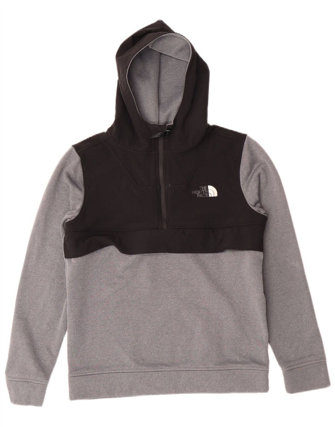 Maglione con cappuccio e zip per ragazzi THE NORTH FACE 14-15 anni XL grigio a blocchi di colore