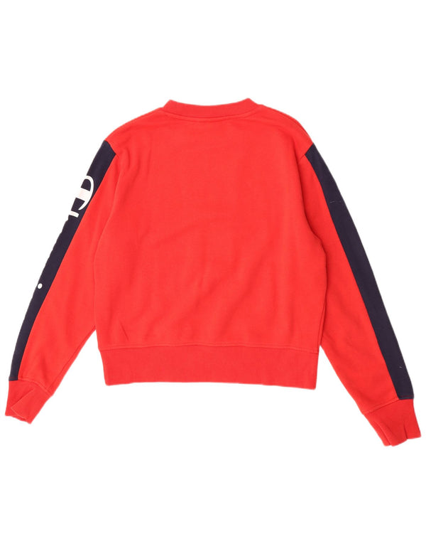 Felpa con grafica corta da donna Champion, taglia UK 16, grande, colore rosso