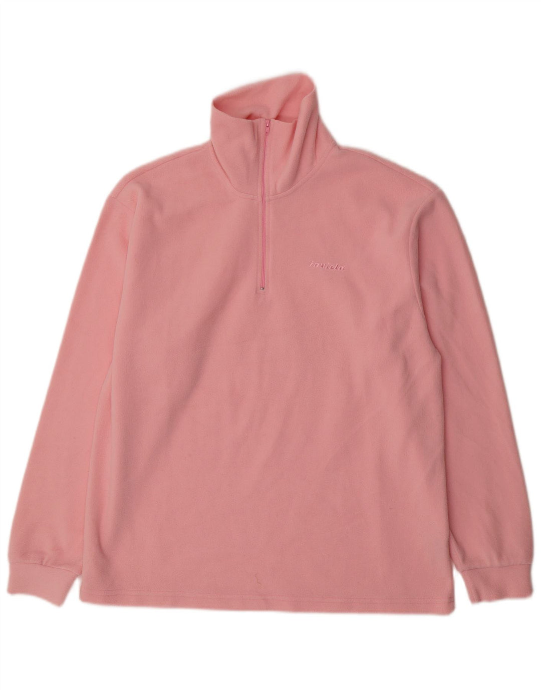 Maglione in pile da donna con collo e zip INVICTA UK 16 grande rosa poliestere