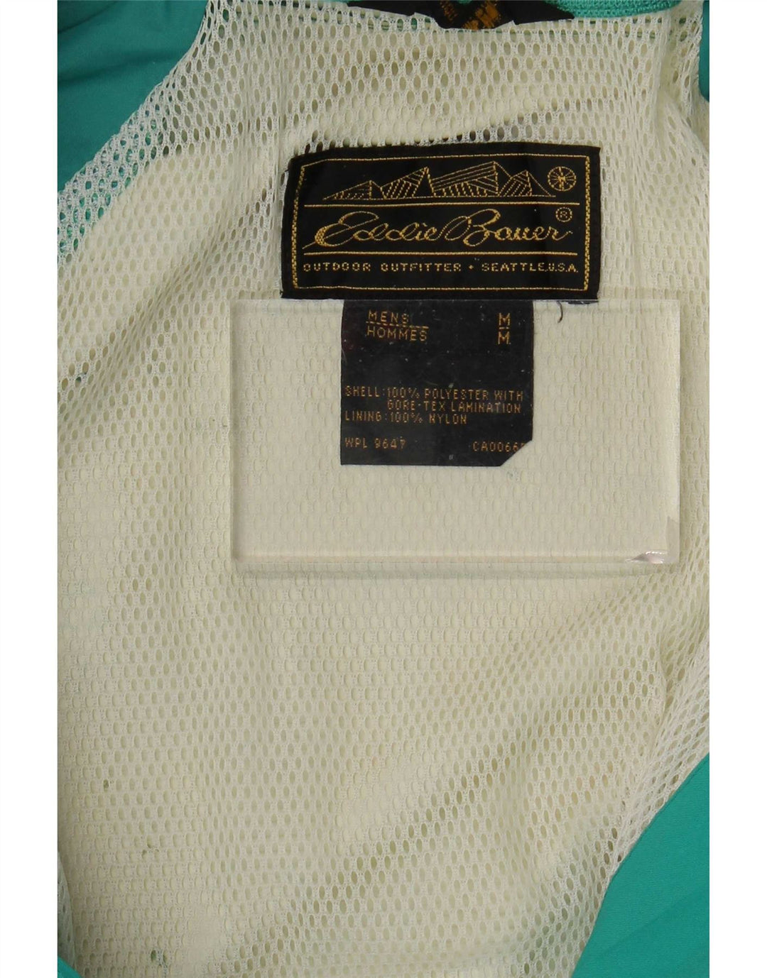 Giacca antipioggia da uomo Eddie Bauer UK 38 Poliestere verde medio
