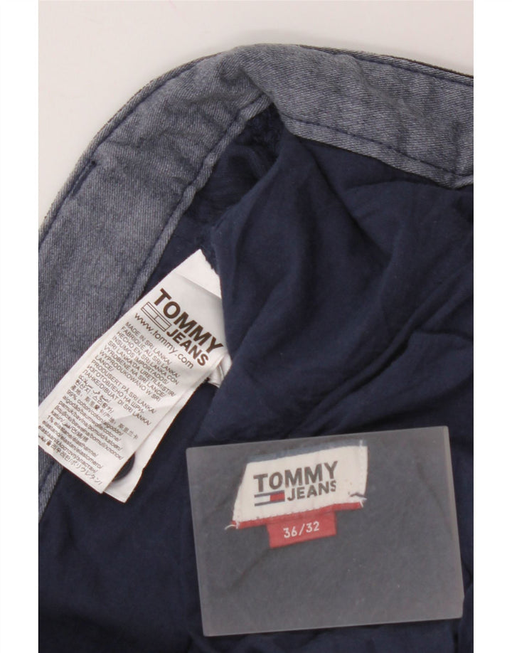 TOMMY HILFIGER Pantaloni slim da uomo in velluto a coste W36 L32 cotone blu navy