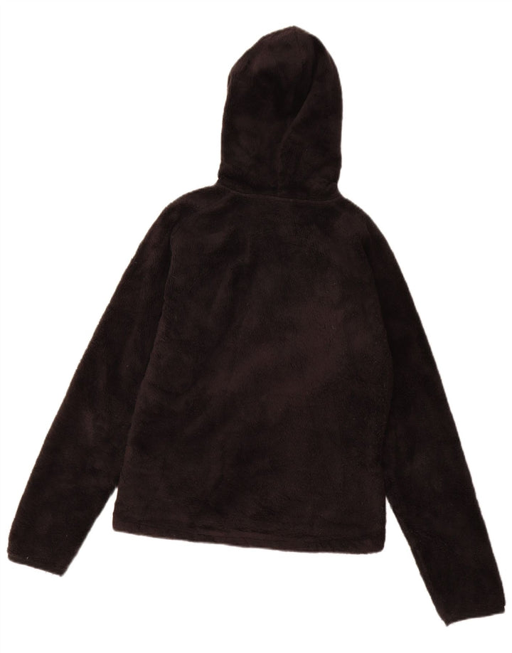 THE NORTH FACE Giacca in pile con cappuccio da donna UK 10 Small Poliestere nero