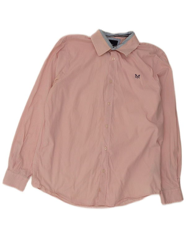 Crew Clothing Camicia da uomo dalla vestibilità classica, grande in cotone gessato rosa