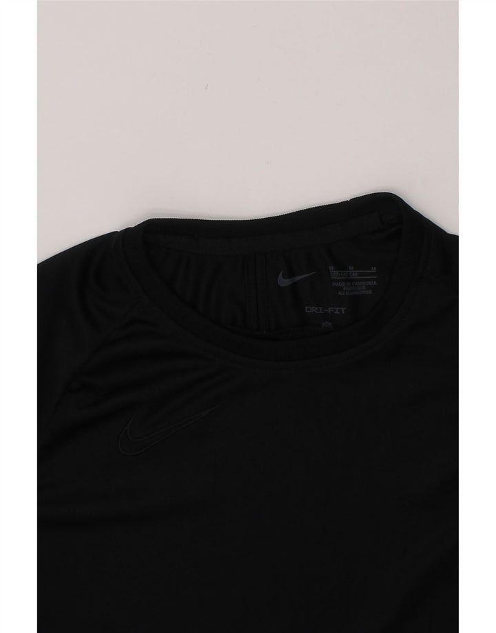 NIKE Boys Dri Fit T-Shirt Top 10-11 Years Medium  Black Polyester Vintage Nike and Second-Hand Nike from Messina Hembry 