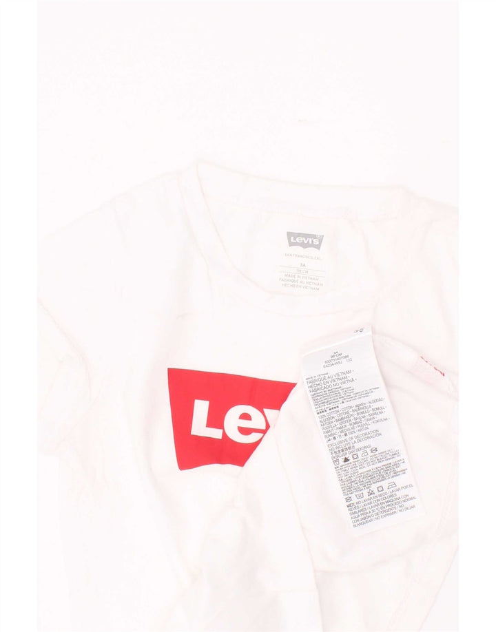 T-shirt grafica per ragazzi Levi's Top 2-3 anni in cotone bianco