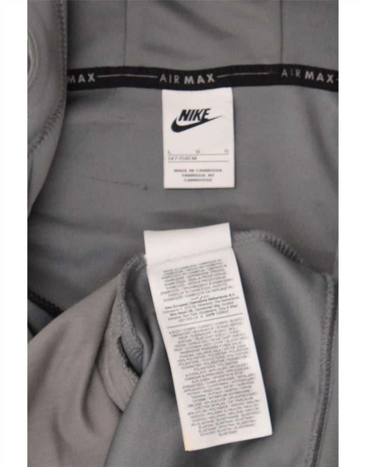 Felpa con cappuccio e zip grafica Nike da ragazzo, 12-13 anni, grande, in poliestere grigio