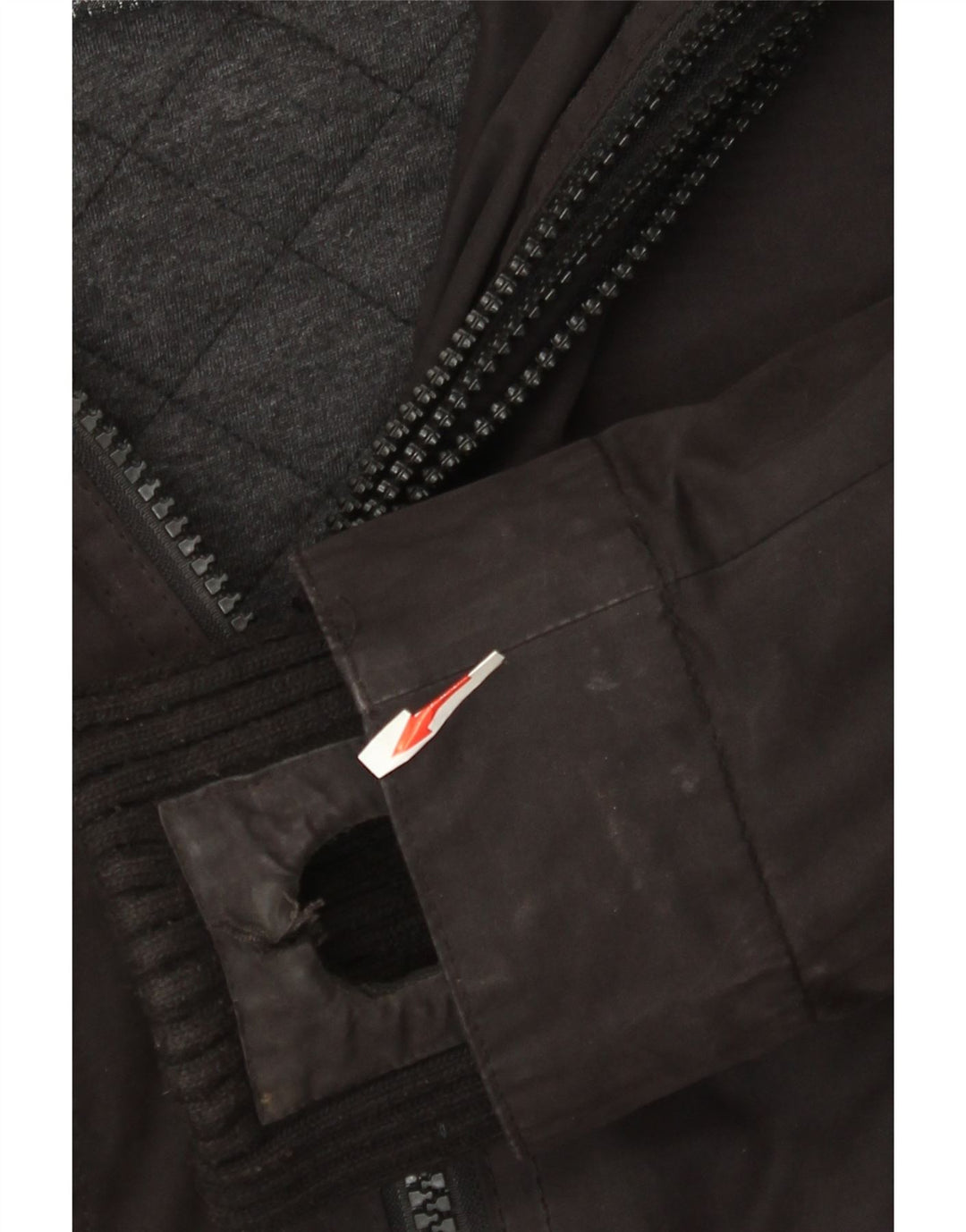 Giacca a vento con cappuccio da donna Superdry The Windbomber UK 14 media nera