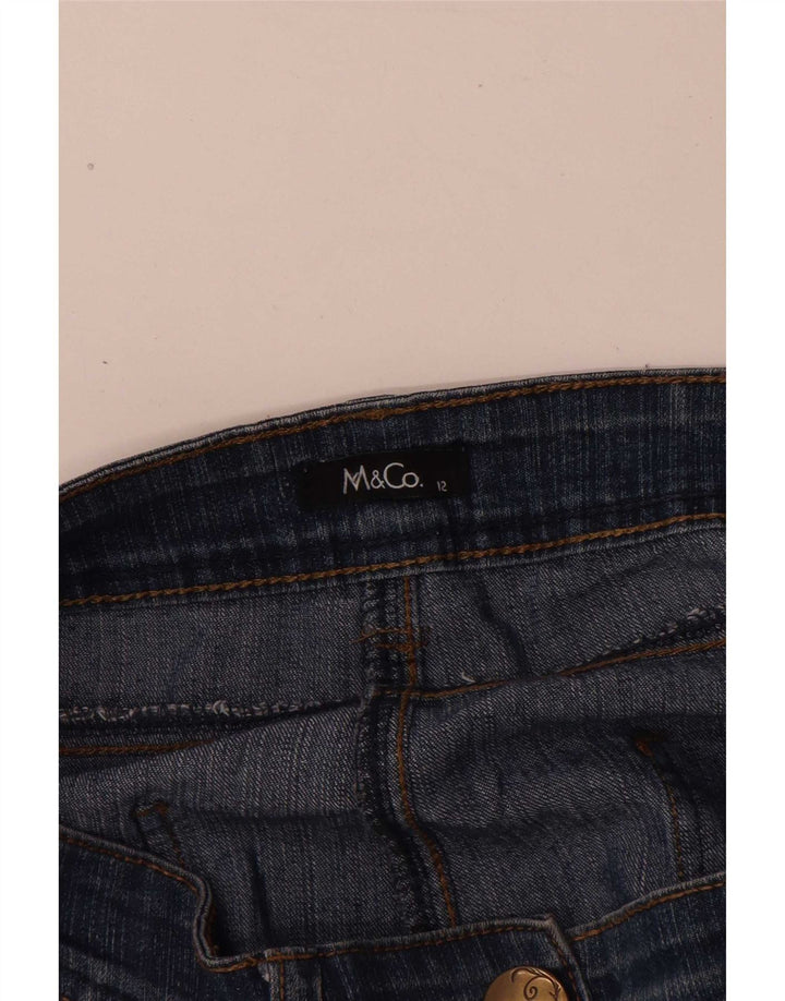 Jeans dritti da donna M&Co UK 12 medio W32 L30 blu