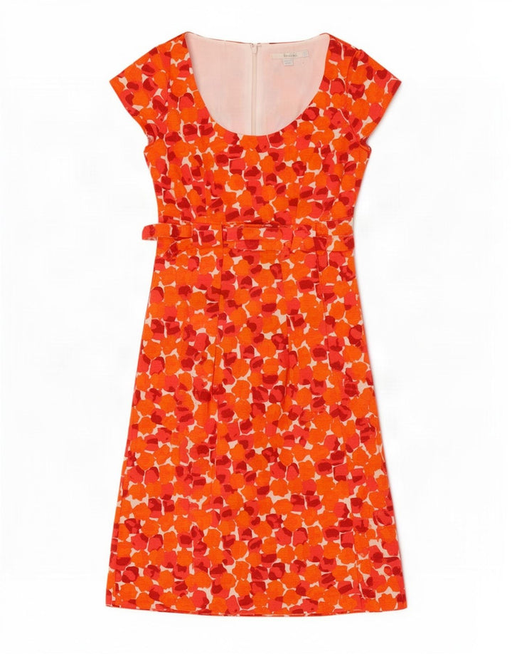 Abito basic da donna Boden UK 8 piccolo cotone floreale arancione