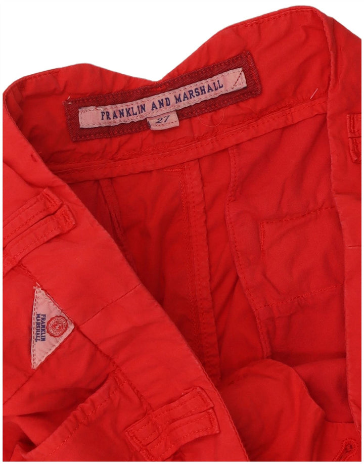 Pantaloncini casual con ancoraggio da donna Franklin & Marshall W27 piccoli rossi