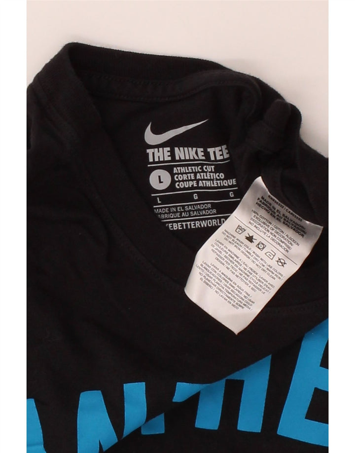 NIKE Mens Graphic T-Shirt Top Large Black Cotton Vintage Nike and Second-Hand Nike from Messina Hembry 