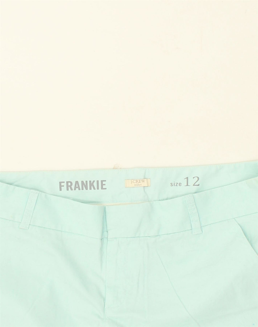 J. CREW Womens Frankie Chino Shorts US 12 Large W34 Green Cotton | Vintage J. Crew | Thrift | Second-Hand J. Crew | Used Clothing | Messina Hembry 