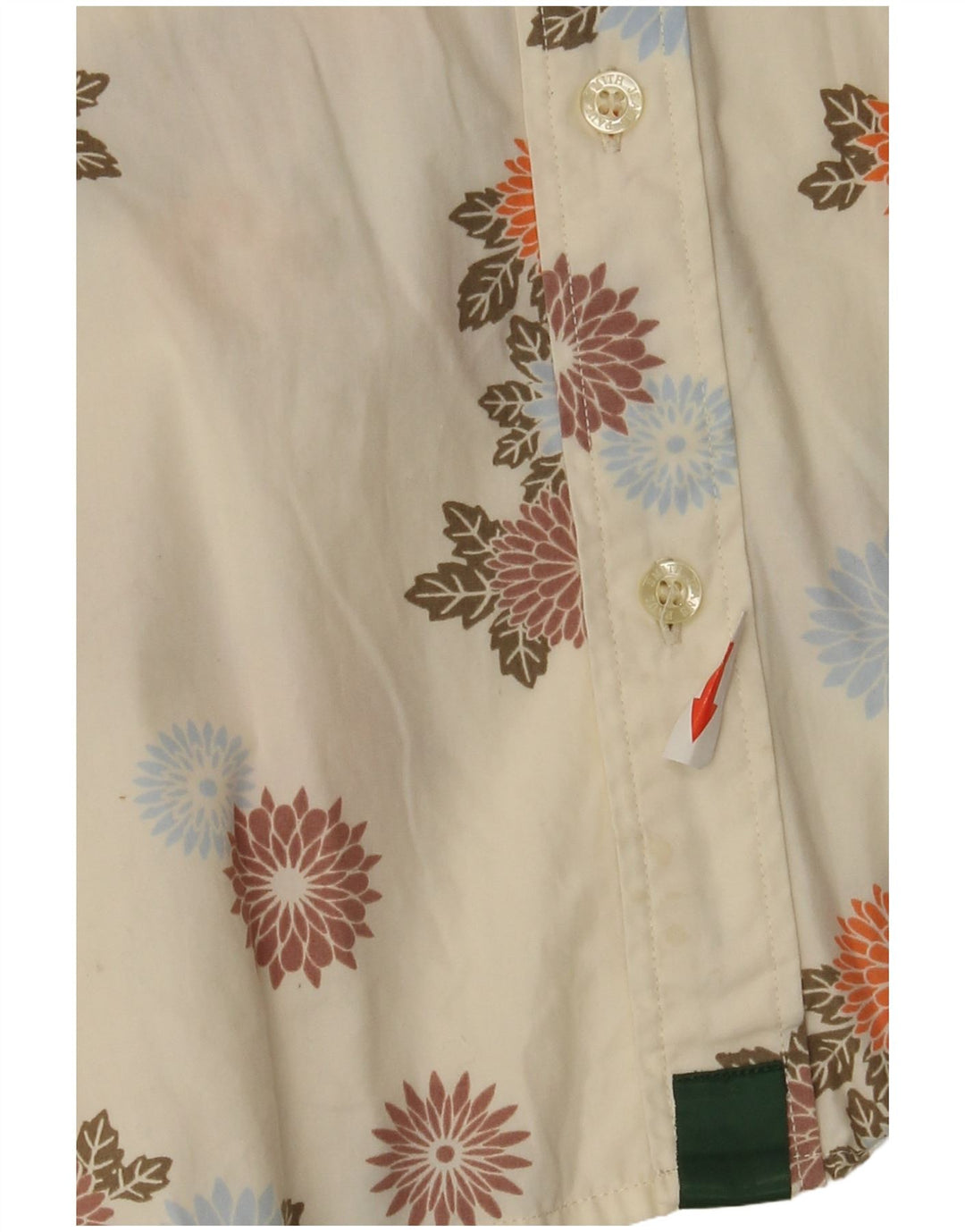 Camicia da uomo Paul Smith grande in cotone floreale bianco sporco