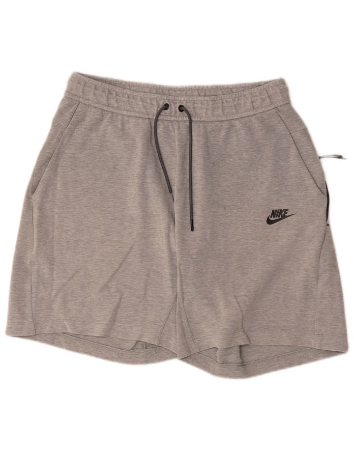 Pantaloncini sportivi Nike da uomo in cotone screziato grigio medio