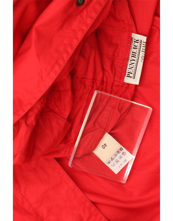 PENNY BLACK Cappotto oversize da donna con cappuccio IT 40 Small Rosso Cotone