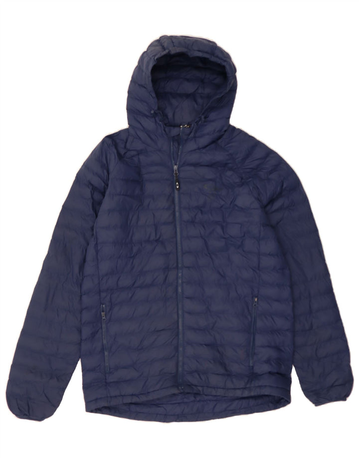 OAKLEY Mens Hooded Padded Jacket UK 38 Medium Navy Blue Polyamide Vintage Oakley and Second-Hand Oakley from Messina Hembry 