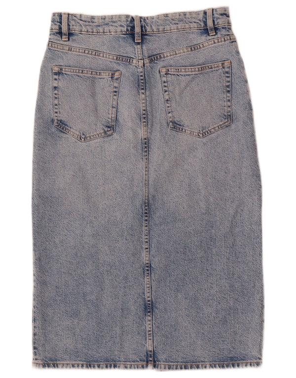 Gonna in denim da donna Zara media W28 in cotone blu