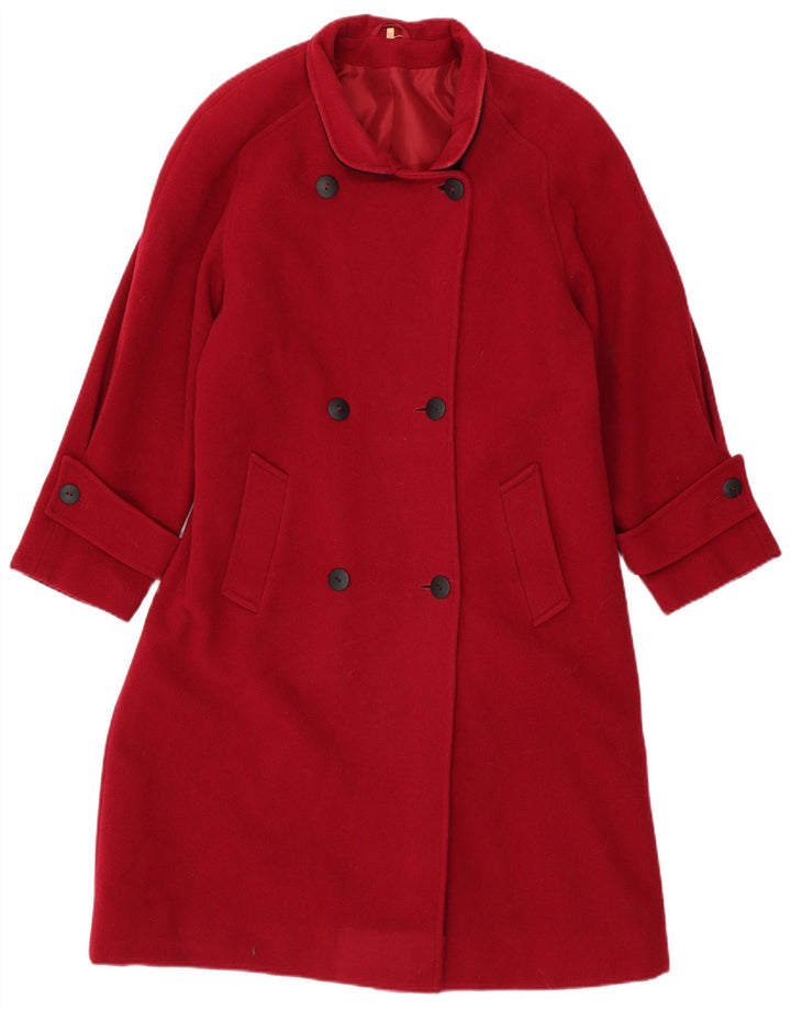 Cappotto doppiopetto da donna Canda UK 12 Lana nuova rossa media