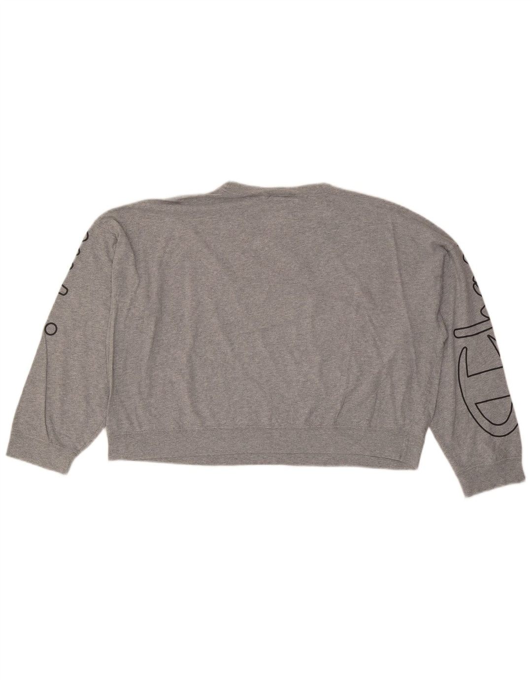 CHAMPION Felpa oversize con grafica corta da donna UK 6 XS Grigio