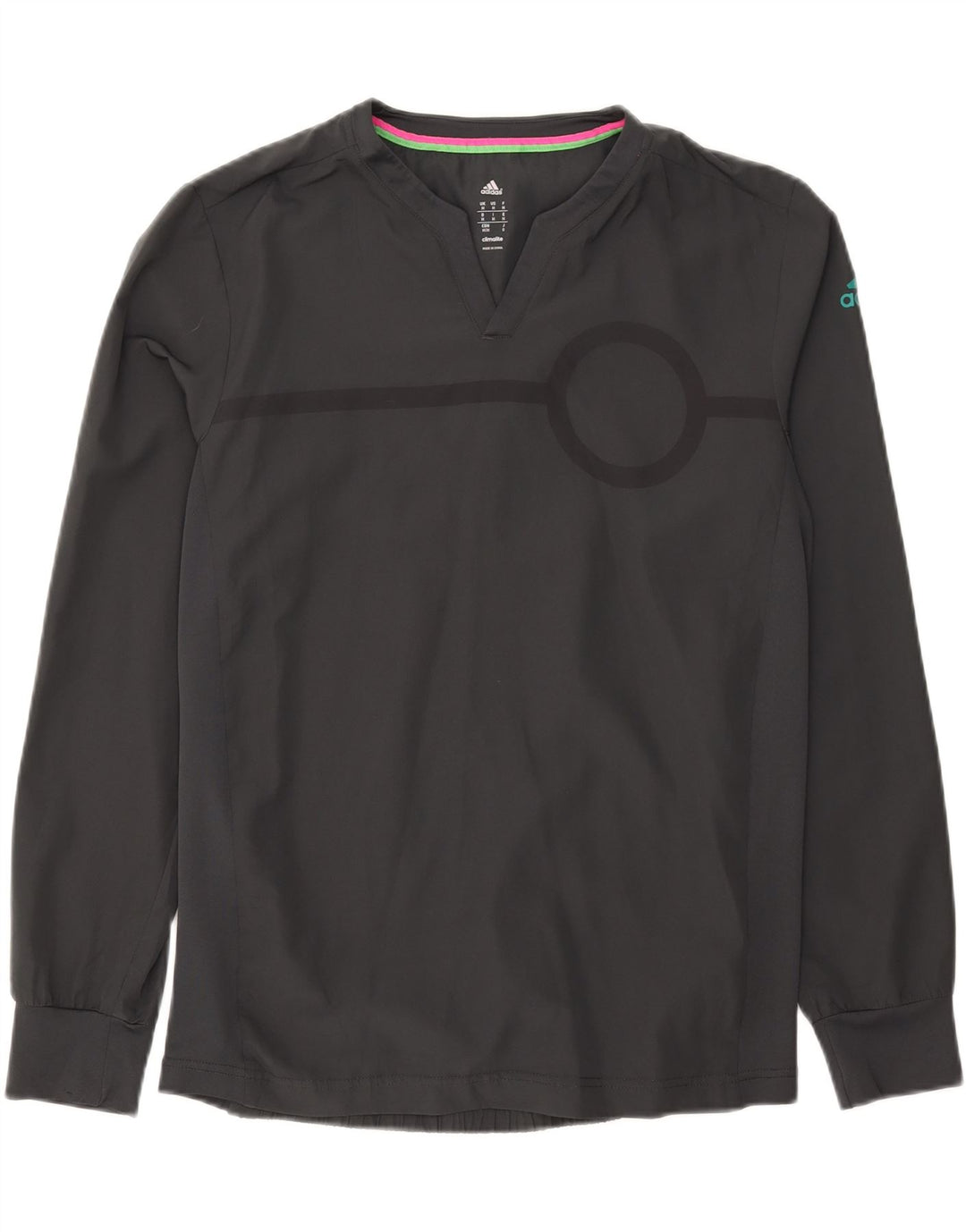 ADIDAS Mens Climalite Top Long Sleeve Medium Grey Polyester Vintage Adidas and Second-Hand Adidas from Messina Hembry 