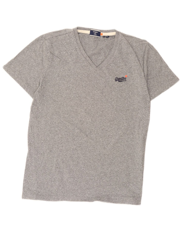 T-shirt da donna Superdry Top UK 18 XL cotone chiazzato grigio