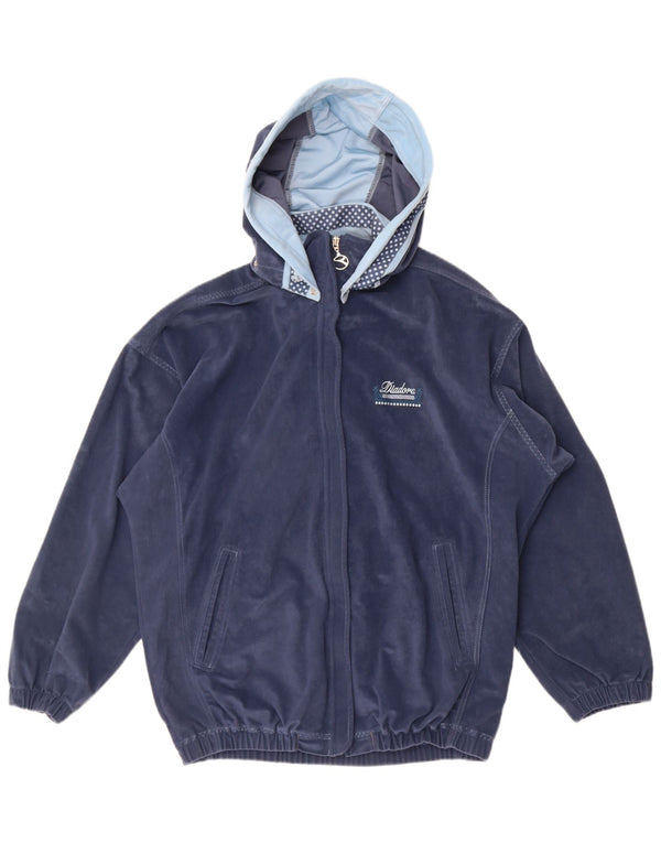 Tuta intera da uomo Diadora in velluto con cappuccio XL blu navy in poliestere