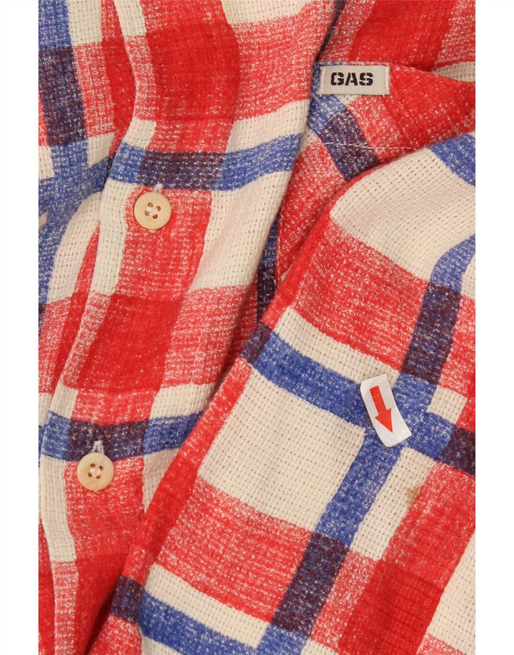 Camicia da uomo Gas XL in cotone a quadri rossi