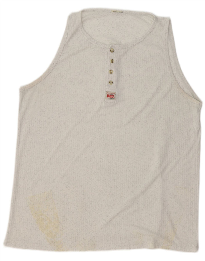 Canotta da uomo LEVI'S grande bianca screziata