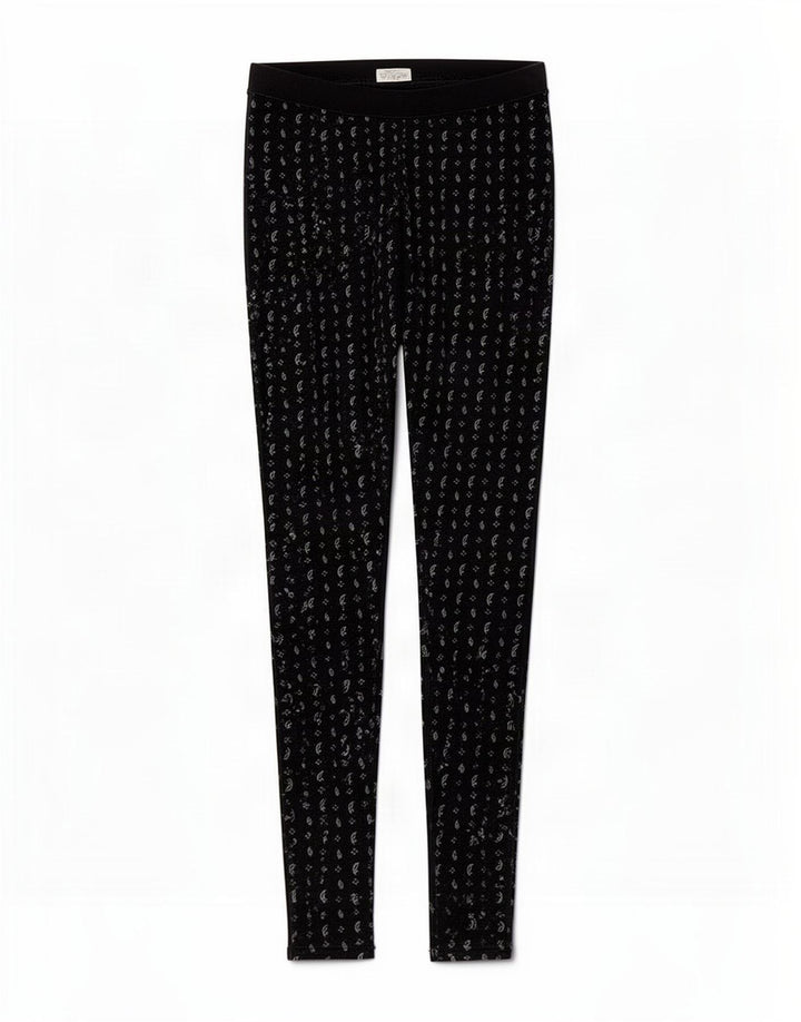 Leggings modello astratto da donna Jack Wills UK 8 piccolo nero