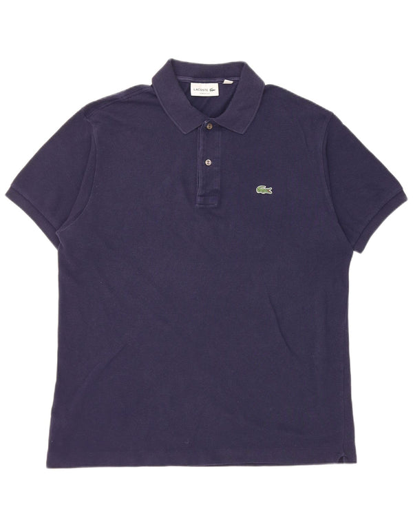 Polo da uomo Lacoste vestibilità classica taglia 5 grande in cotone blu navy
