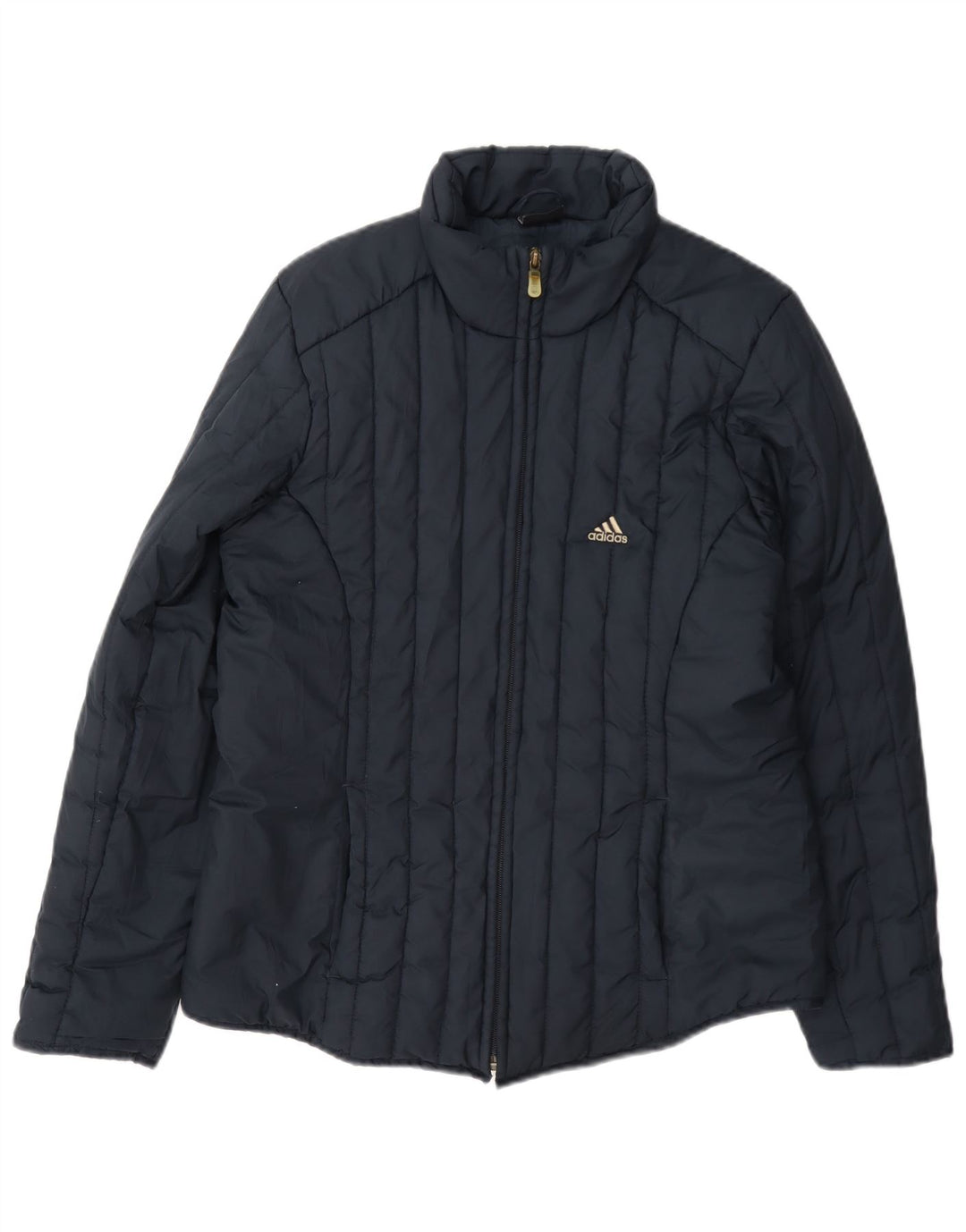 Giacca imbottita da donna Adidas UK 10 Small blu navy in poliestere