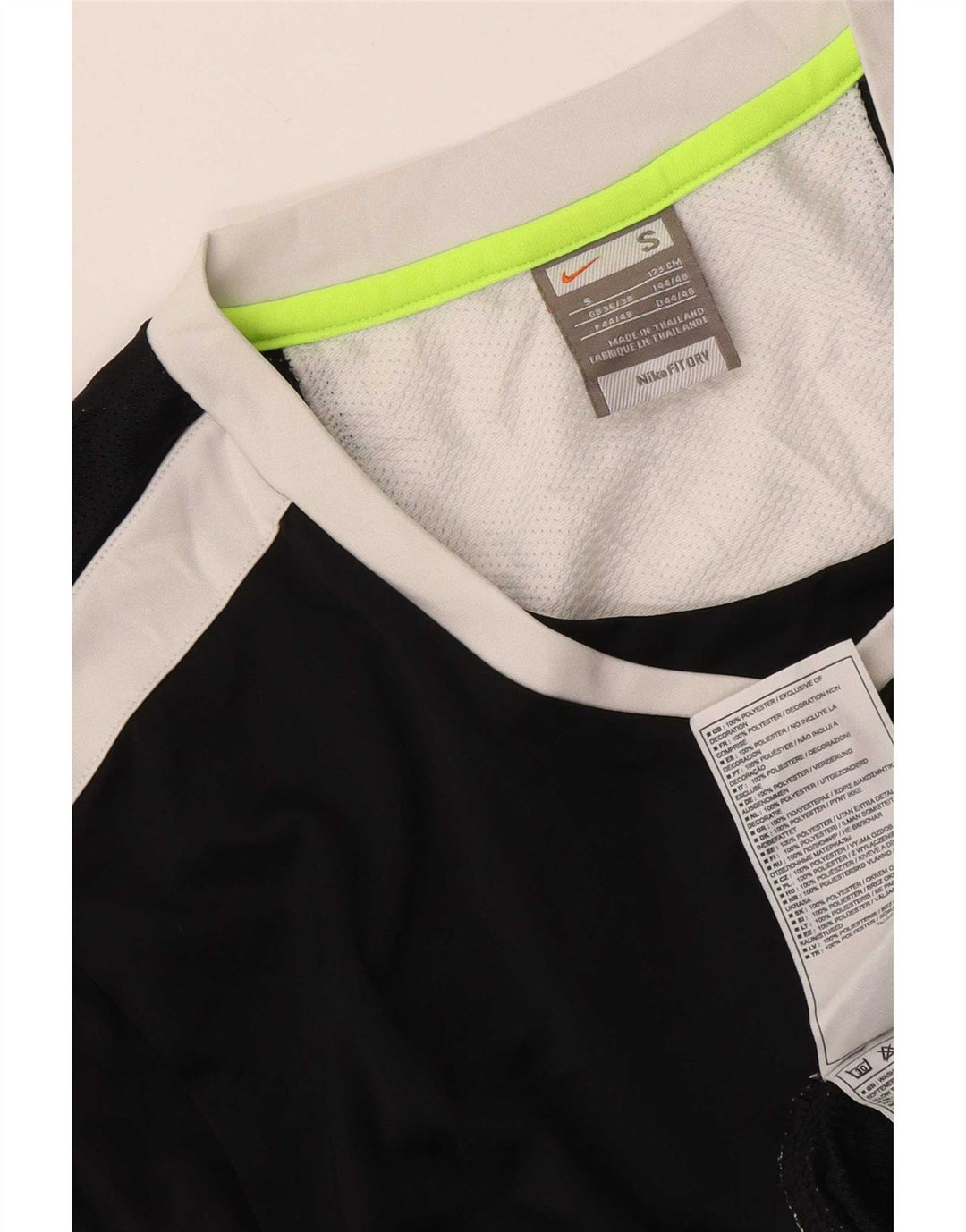 T-shirt grafica da uomo Nike Top UK 36/38 Small Nero Colourblock Poliestere