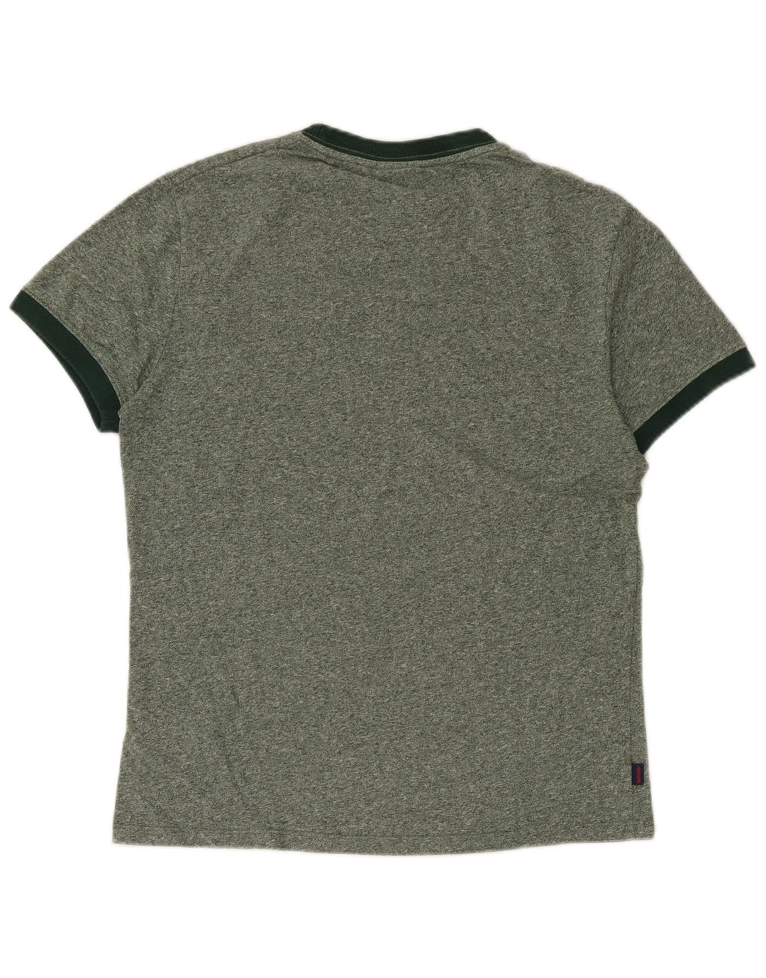 T-shirt da uomo Superdry Top in cotone screziato verde medio