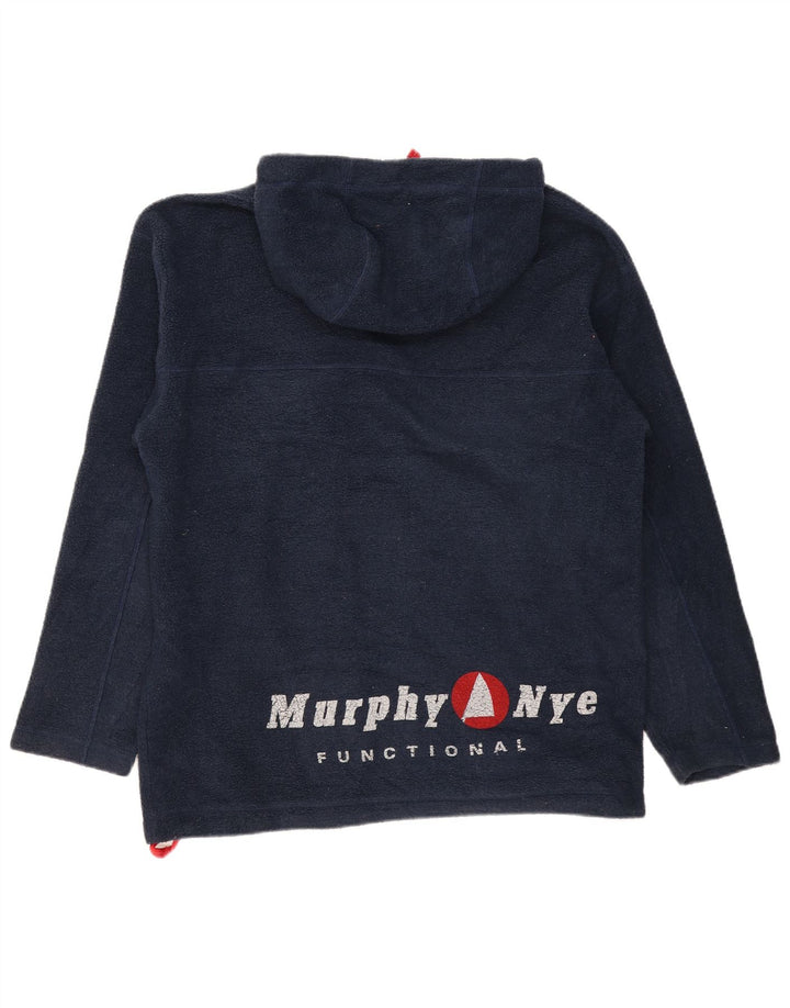 MURPHY & NYE Maglione in pile con cappuccio da uomo grande poliestere blu navy