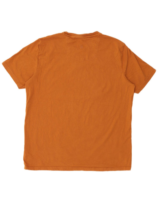 T-shirt grafica da uomo Fat Face Top XL in cotone marrone
