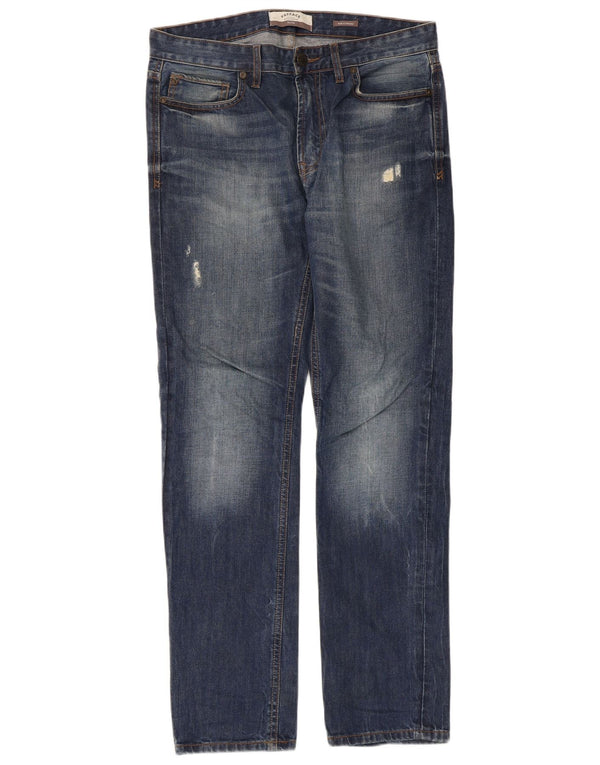 Jeans slim effetto consumato da uomo Fat Face W32 L31 cotone blu