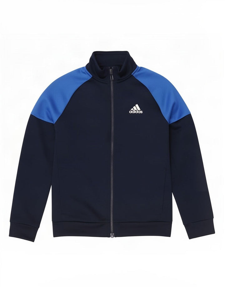 Giacca da ginnastica grafica da ragazzo Adidas 9-10 anni Blu navy Colourblock