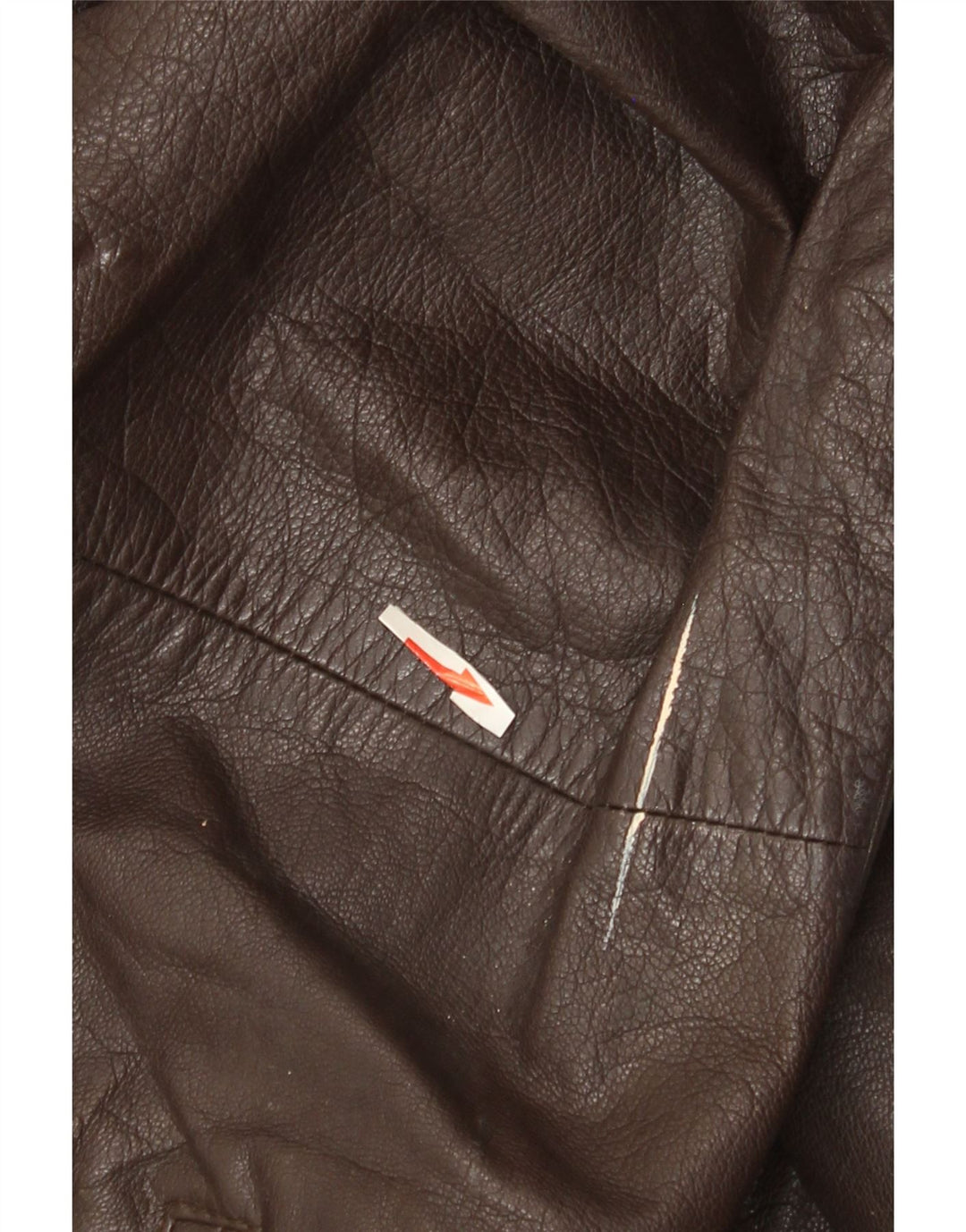 Giacca in pelle vintage da donna UK 22 3XL Marrone