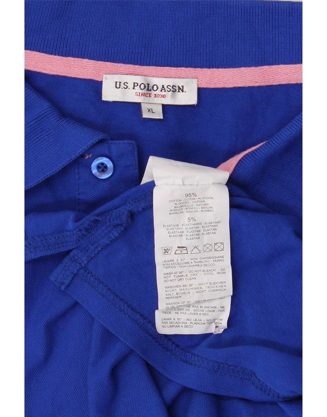 Polo Assn. Camicia da uomo XL in cotone blu