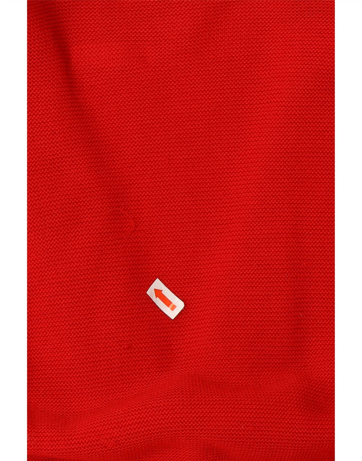 Maglione cardigan vintage da donna EU 44 XL lana rossa