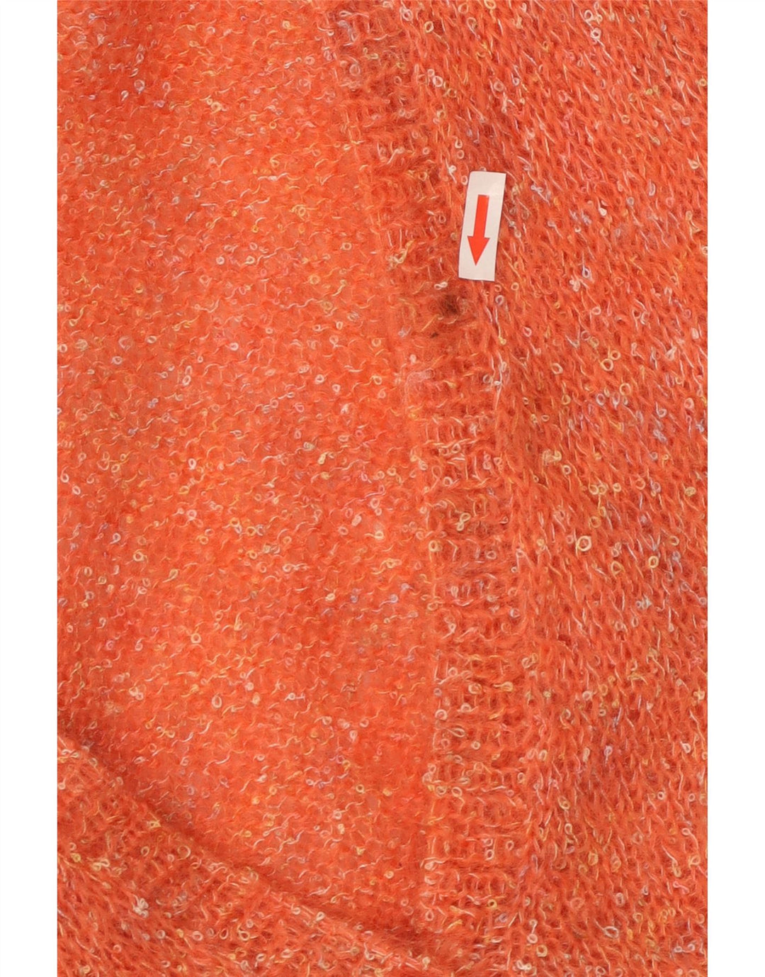 Maglione cardigan da donna vintage UK 22 3XL arancione screziato