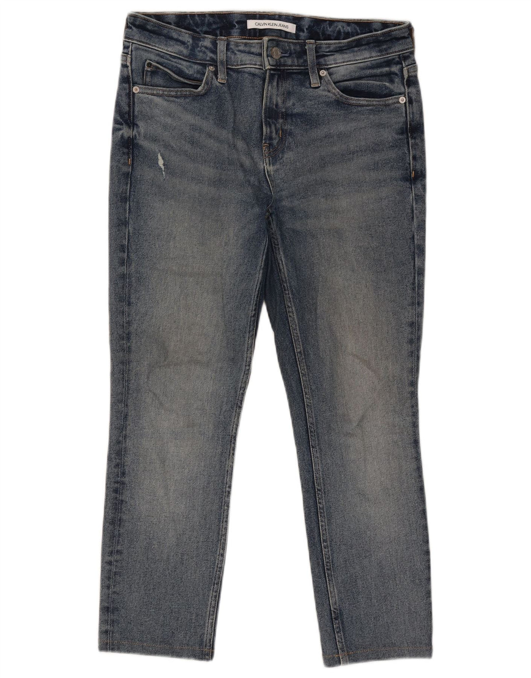CALVIN KLEIN Jeans slim cropped da uomo W30 L25 blu