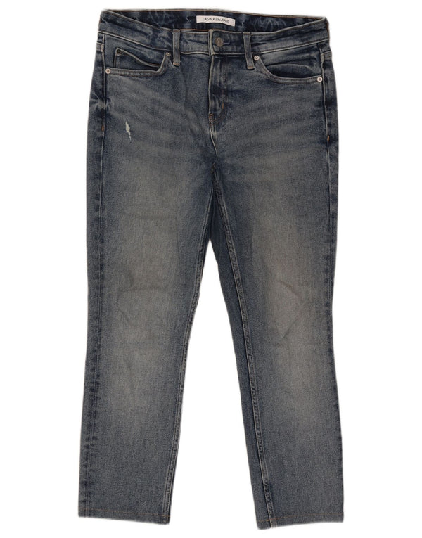 CALVIN KLEIN Jeans slim cropped da uomo W30 L25 blu