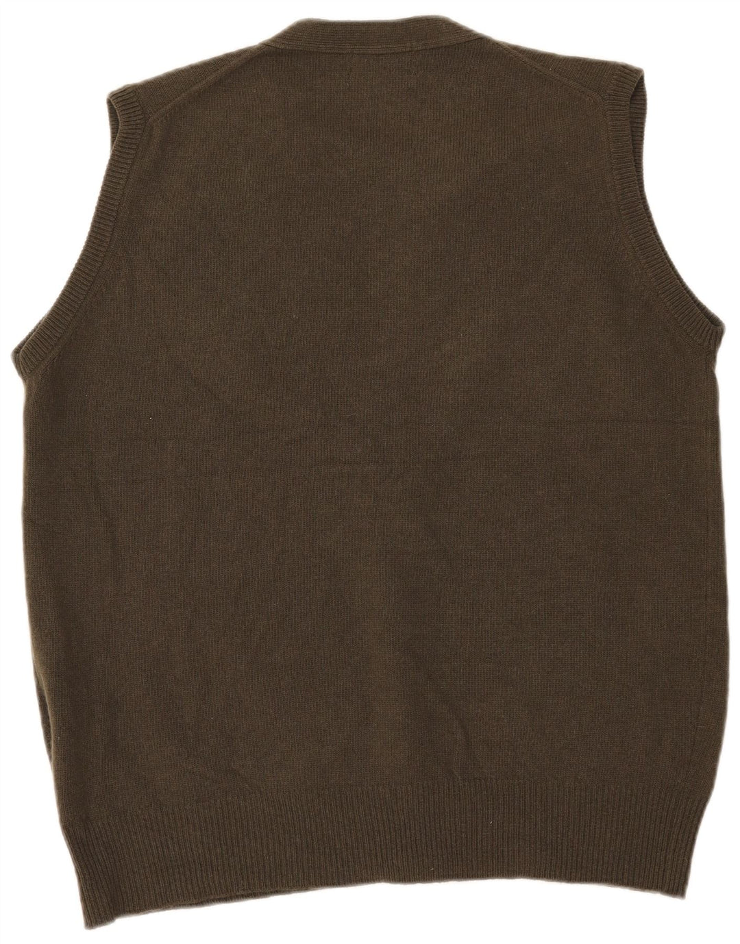 Maglione cardigan senza maniche da uomo Barbour grande lana kaki