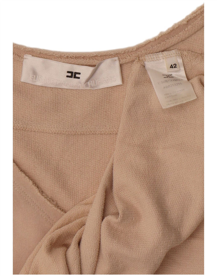 Blusa Donna Elisabetta Franchi Top IT 42 Cotone Beige Medio