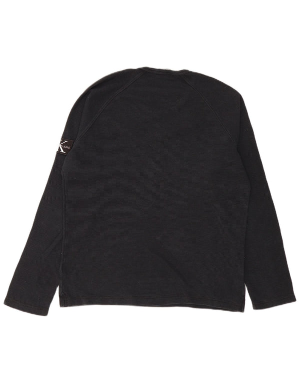 CALVIN KLEIN JEANS Top da uomo manica lunga XL Nero
