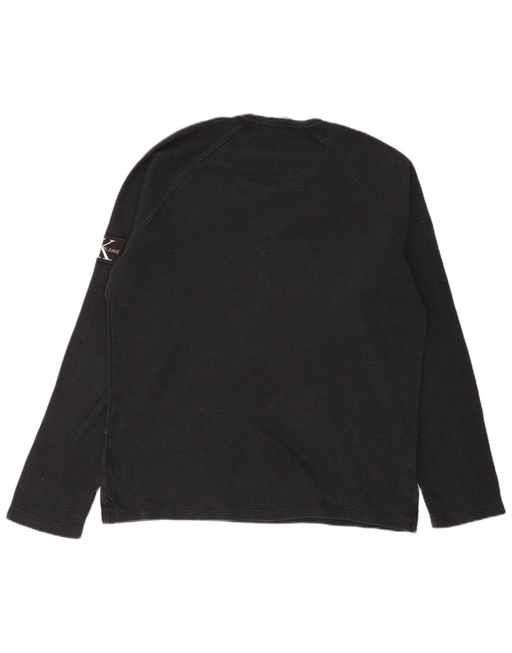 CALVIN KLEIN JEANS Top da uomo manica lunga XL Nero