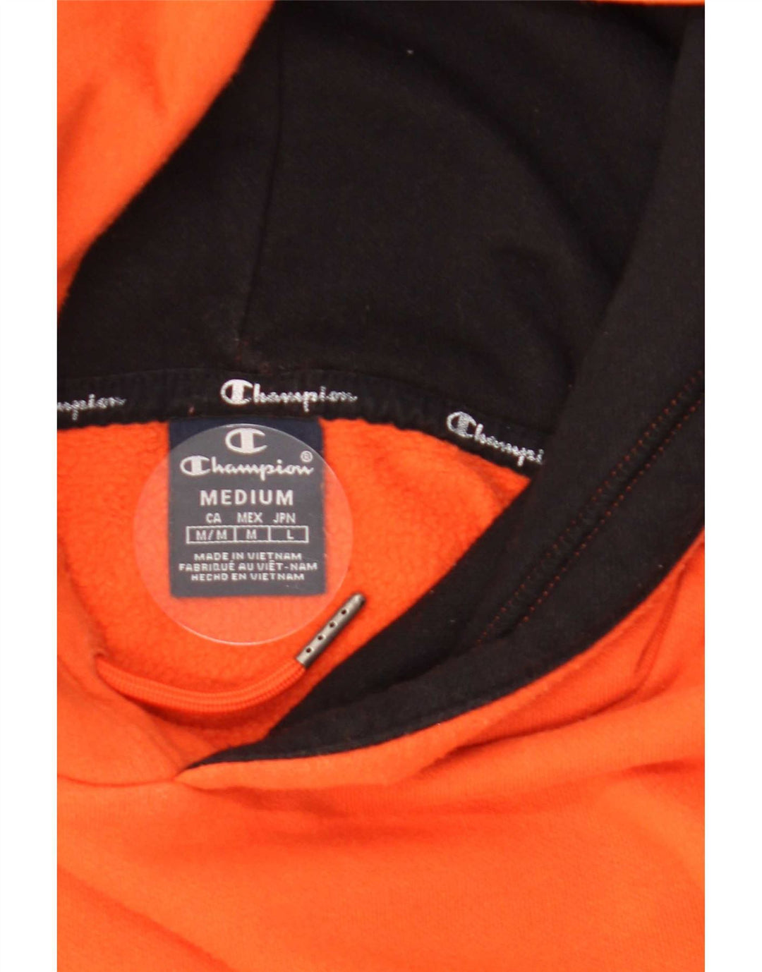 Felpa con cappuccio grafica da uomo Champion arancione medio